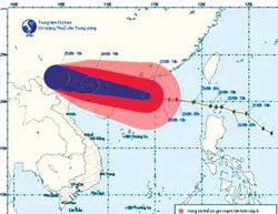 Sáng nay , bão số 6 đổ bộ vào bán đảo Lôi Châu (Trung Quốc)
